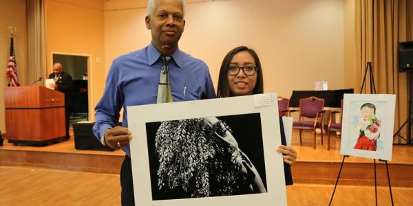 Rep. Hank Johnson with constituents