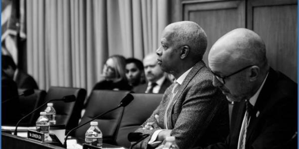 Rep. Hank Johnson with constituents