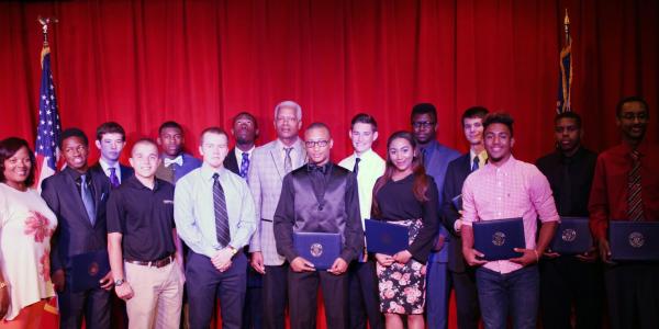 Rep. Hank Johnson with constituents