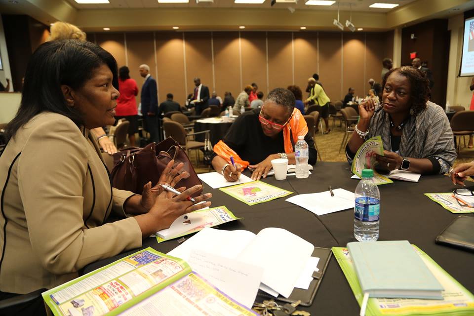Rep. Hank Johnson with constituents