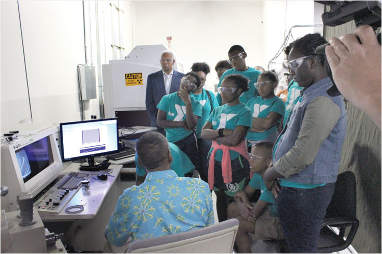 Rep. Hank Johnson with constituents