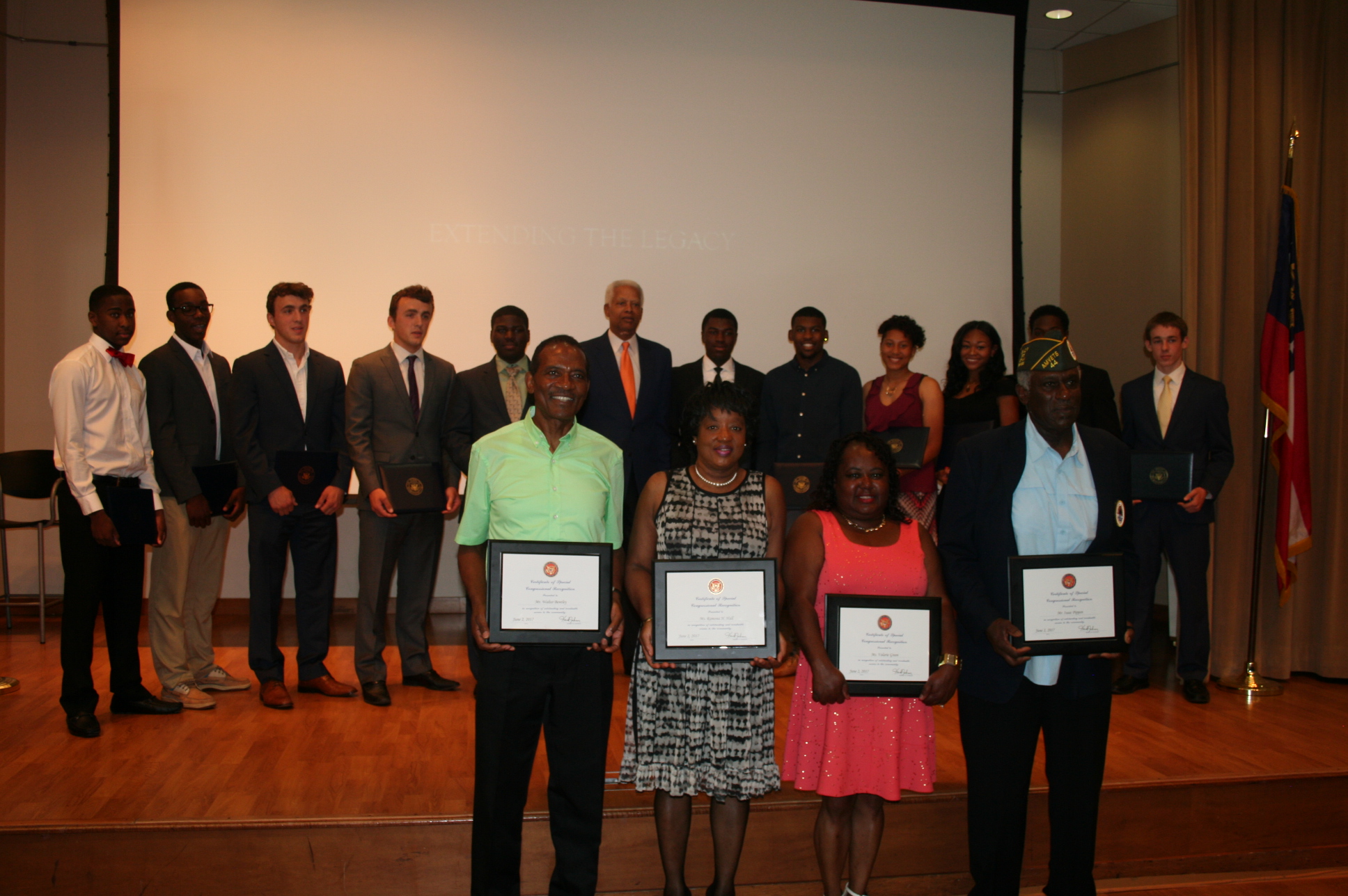 Rep. Hank Johnson with constituents