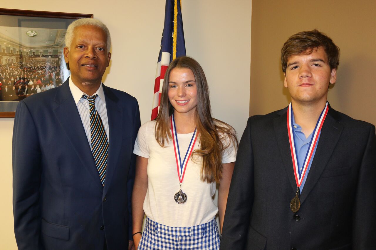 Rep. Hank Johnson with constituents