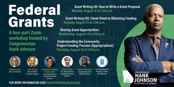 2024 FOUR-PART SERIES FEDERAL GRANTS WORKSHOP | Congressman Hank 