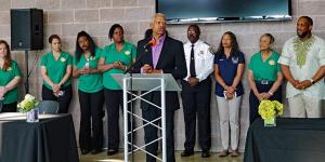 Congressman Johnson kicks off a busy day of District work on Saturday, June 9.