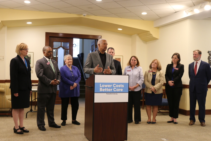 Rep. Hank Johnson with constituents